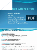 Common Writing Errors