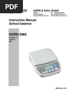 Kern Ems: Instruction Manual School Balance