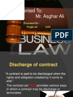 Discharge of Contract, Breach and Remedies