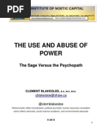 The Use and Abuse of Power: The Sage Versus The Psychopath