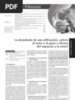 1 - 14682 - 24385 La Demolicion de Una Edificacion Afecta Al Costo o Gasto A Efectos Del Impuesto A La Renta