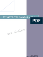 Toyota Tis Installation Guide English