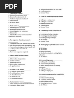 Marketing MCQ For Bank PO