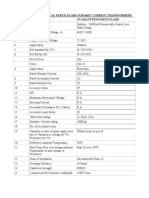 Guaranteed Technical Particulars For 66Kv Current Transformers S.No Description Guaranteed Particulars