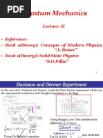 Quantum Mechanics Davisson and Germer Experiment