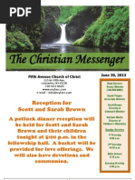 The Christian Messenger: Reception For Scott and Sarah Brown