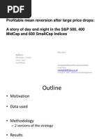 Profitable Mean Reversion After Large Price Drops