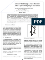 An Investigation Into The Energy Levels of A Free Electron Under The Optical Pumping of Rubidium