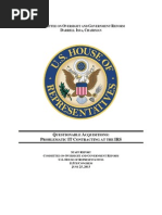 House Oversight and Reform Committee Report IRS Contracting of Strong Castle Inc 06252013