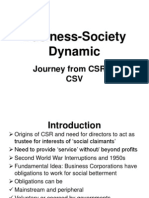 Business-Society Dynamic: Journey From CSR To CSV