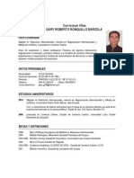 Currículum Vitae Gary Roberto Ronquillo Barzola: Perfil Profesional