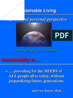 Sustainable Living A Global and Personal Perspective: Think Globally - Act Neighborly