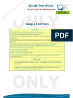 Simple Test Eform: This Form Is Only For Testing Purposes