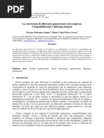 La Convivencia de Las Generaciones en La Empresa