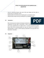 Experiment 1: Effect of Water and Air Flow Changes in Gas Absorption