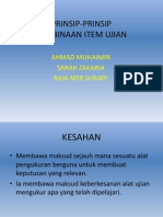 PRINSIP-PRINSIP Pembinaan Item Ujian