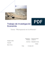 Trabajo Monopsonio en La Minería