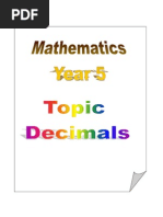 Topic 3 - Decimals