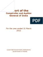 CAG Report On Local Governance in Kerala 2011-12