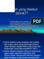 Apakah Yang Disebut SEHAT