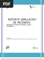 Reporte Simulacro de Incendio