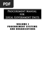 Procurement Manual For LGUS - Procurement System & Organizations