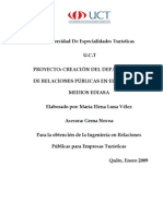 Proyecto Creacion Del Departamento de Relaciones Publicas