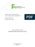 5 - Relatorio Acidez Suco de Limão