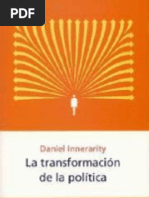 La Transformación de La Política - Daniel Innerarity