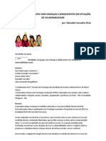 Atividades em Grupo Com Crianças e Adolescentes em Situação de Vulnerabilidade