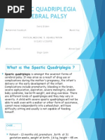 SPASTIC QUADRIPLEGIA CEREBRAL PALSY Old