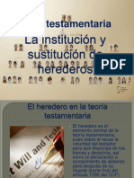 La Institución y Sustitución de Herederos