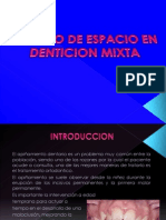 Manejo de Espacio en Denticion Mixta