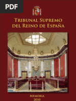 Memoria 2010 Tribunal Supremo