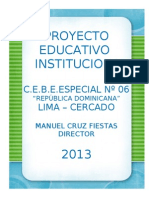 Proyecto Educativo Institucional 2013 Cebe 06