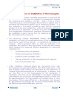 General Guidelines On Installation of Thermocouples