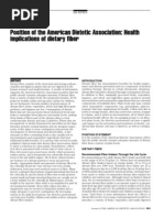 American Dietetic Association Fiber