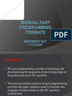 Manual Part Programming Formats