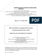 Séminaire Aménagement Bas-Fonds Mali PDF