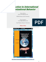 International Organizational Behavior