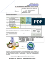 Cotizacion Productos Limpieza Terranova