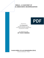 Kerala: A Case Study of Classical Democratic Decentralisation