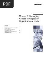 Module 5: Managing Access To Objects in Organizational Units