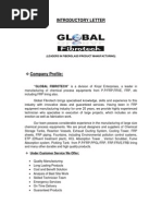 Global Introductory Letter