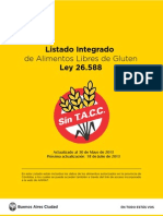 Listado de Alimentos Libres de Gluten - 30 de Mayo