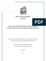 Aperçu Au Tour de La Réception Des Livres 1er, 2e Et 3e D'esdras Dans Les Canons Bibliques Des Églises Chrétiennes