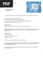 Module 8: Implementing An Active Directory Domain Services Monitoring Plan