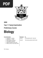 11 Bio Yrly Exam 09 Questions