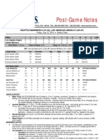 07.12.13 Post-Game Notes