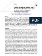 Nutritional Evaluation of Honey Bee Slum Gum Meal As Replacement For Maize in The Feed of Growing Rabbits